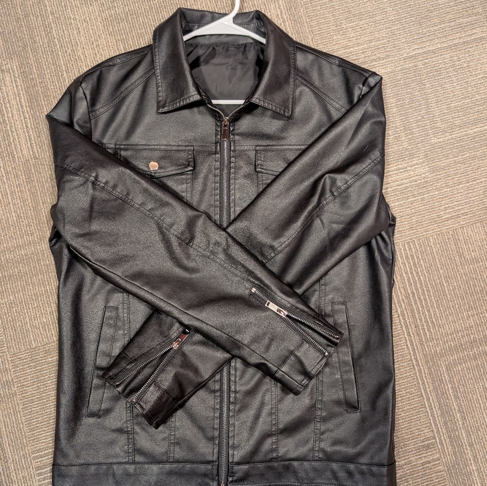 Pleather Biker Jacket